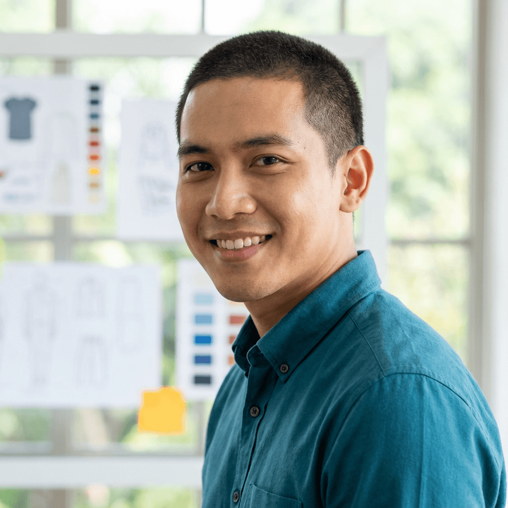 Marcus Chen with his dog