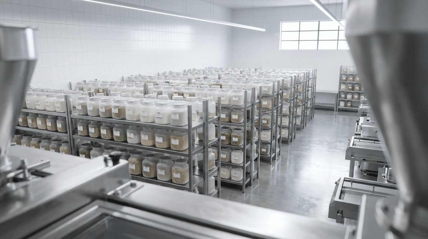 Modern facility with professionals collaborating on pet nutrition innovation